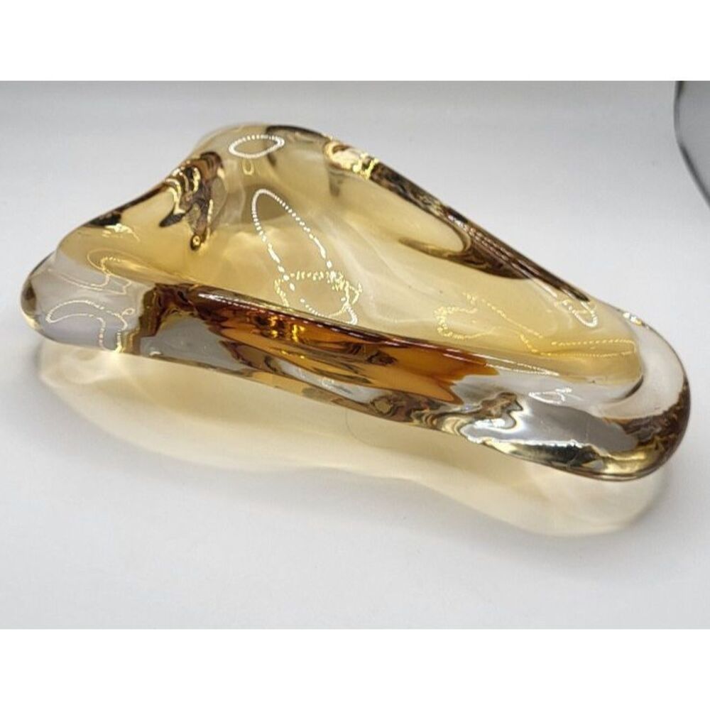 Mid Century Modern Slung Glass Dish Murano?